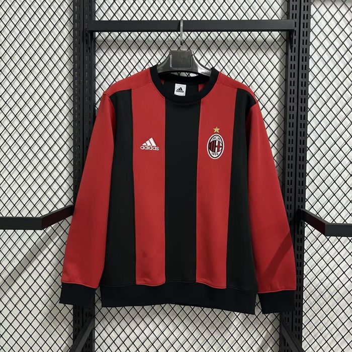 2025-2026 AC Milan Black/Red Soccer Training Sweater