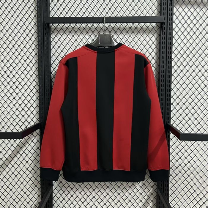 2025-2026 AC Milan Black/Red Soccer Training Sweater