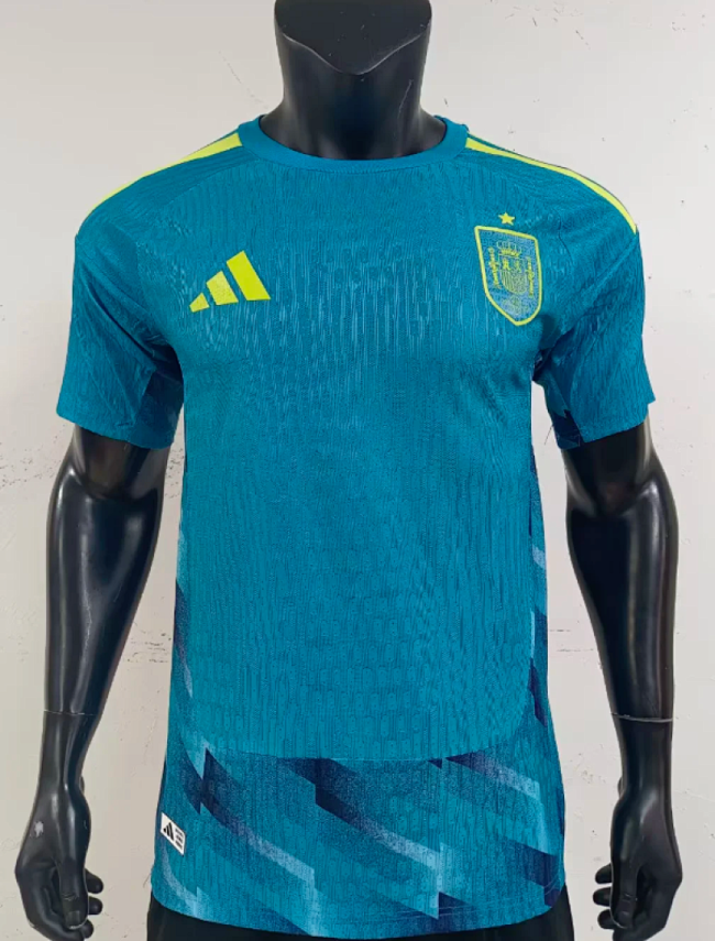 Player Version 2026 Spain Blue Goalkeeper Soccer Jersey España Camisetas de Futbol