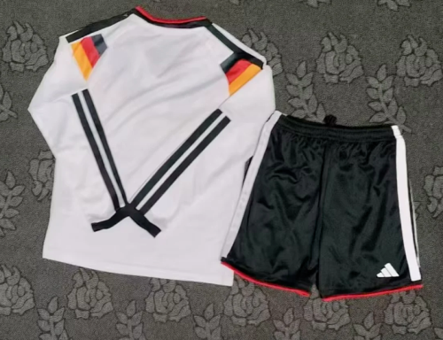 Long Sleeve Youth Uniform Kids Kit 2026 Germany Home Soccer Jersey Shorts Child Football Set