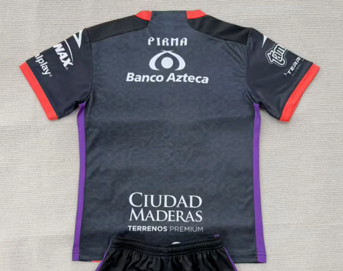 Player Version 2025-2026 Puebla Away Black Soccer Jersey Football Shirt