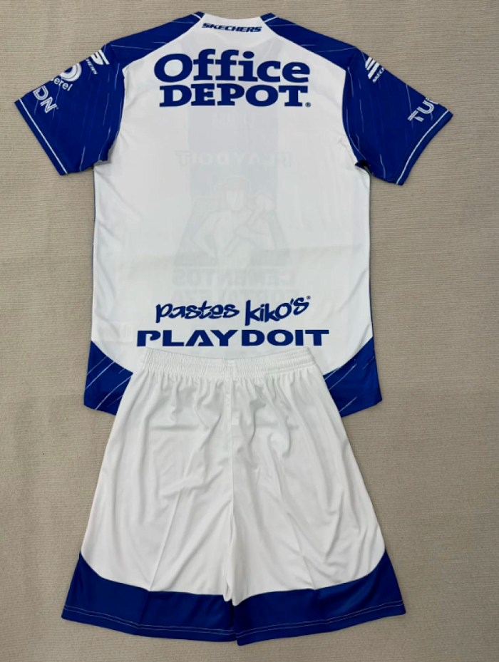 Youth Uniform Kids Kit 2025-2026 Pachuca Home Soccer Jersey Shorts Child Football Set