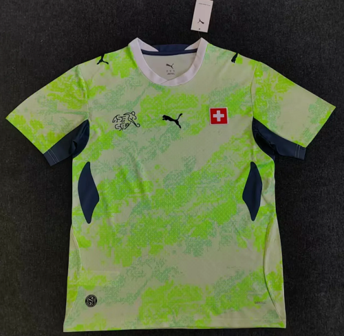 Fans Version Switzerland 2026 Away Green Soccer Jersey Swiss Football Shirt