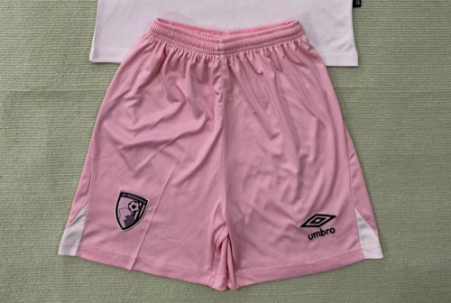 Fan Version 2025-2026 Bournemouth Third Away Pink Soccer Shorts Football Shorts