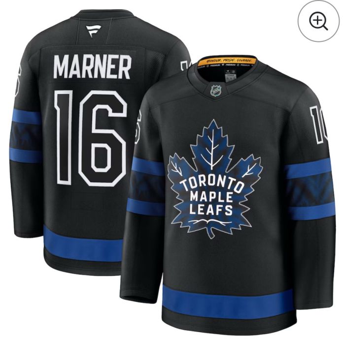 Youth Toronto Maple Leafs 16 MARNER Black NHL Jersey