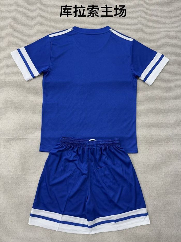 Youth Uniform Kids Kit 2025-2026 Curaçao Home Soccer Jersey Shorts Child Football Set