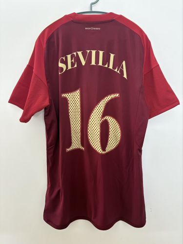 Fans Version 2025-2026 Sevilla 16 SEVILLA Red Special Edition Soccer Jersey Football Shirt