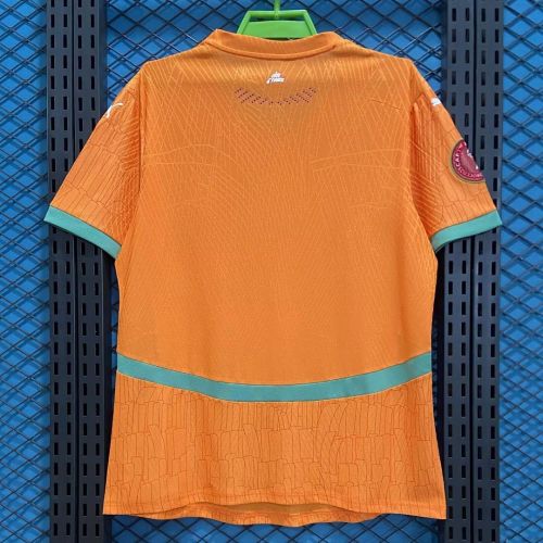 with African Cup Patch Player Version 2026 Ivory Coast Home Football Shirt Côte d'Ivoire Orange Soccer Jersey