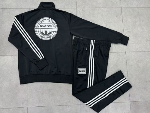 2025-2026 AD Oasis Black Soccer Jacket and Pant Football Tracksuit