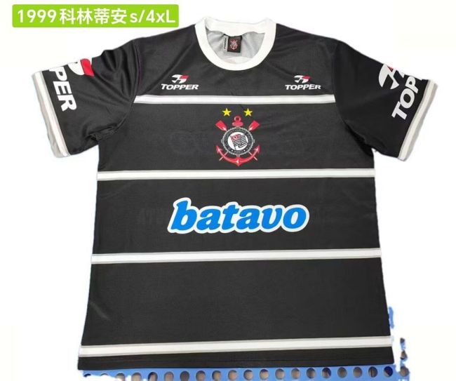 Retro Shirt 1999 Corinthians Away Soccer Jersey Vintage Football Shirt