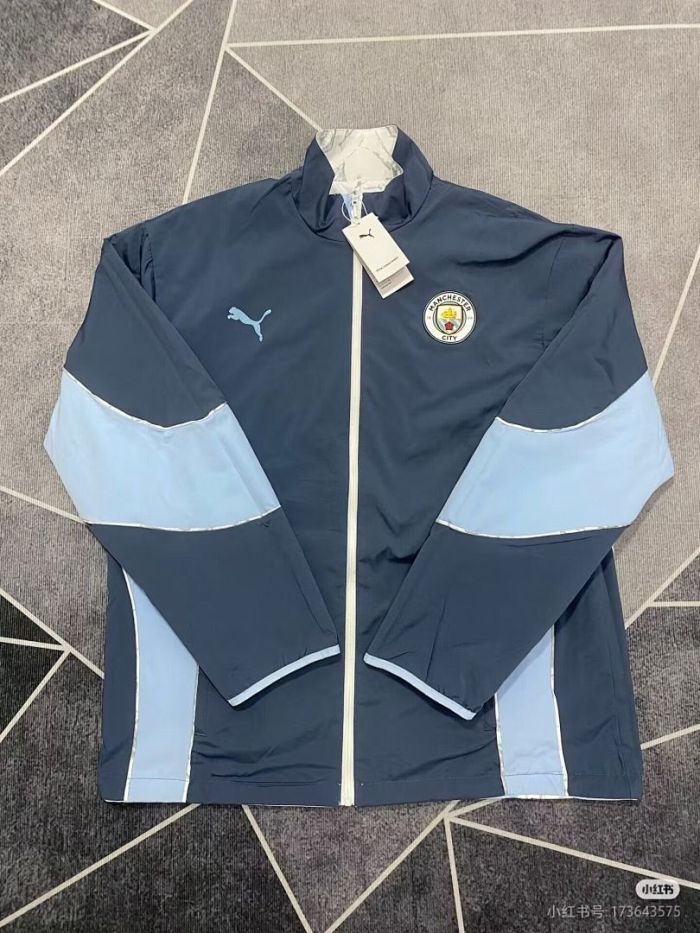 2025-2026 Manchester City X Kid Super Soccer Reversible Windbreaker Jacket Football Jacket