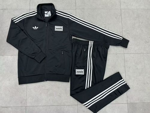 2025-2026 AD Oasis Black Soccer Jacket and Pant Football Tracksuit