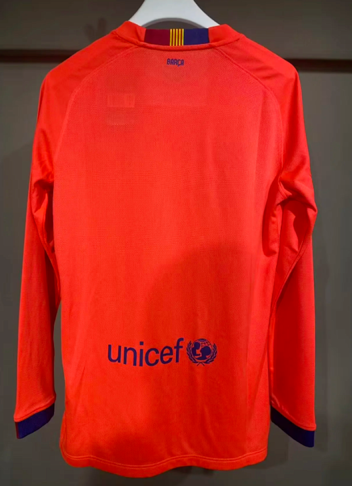 Long Sleeve Player Version Retro Jersey 2014-2015 Barcelona Away Soccer Jersey Vintage Football Shirt