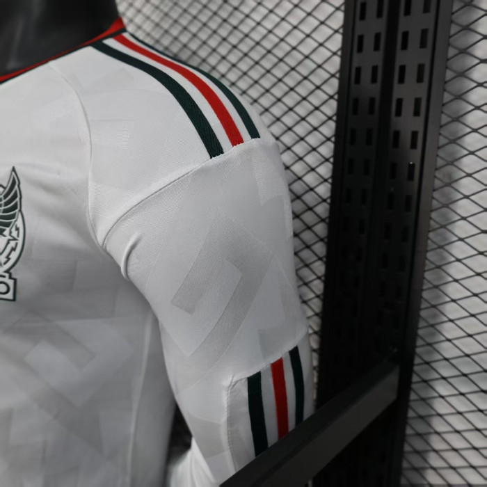 Player Version Long Sleeve 2026 Mexico Away White Soccer Jersey Adulto Camiseta de Futbol