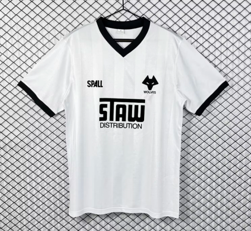 Retro Jersey 1986-1988 Wolves Jersey Wolverhampton Wanderers Away White Football Shirt Soccer Jersey