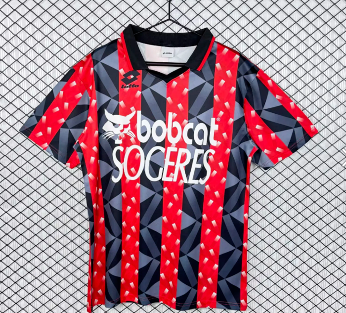 Retro Jersey Maillot Nice Shirt 1993-1994 Nice Home Soccer Jersey Vintage Football Shirt