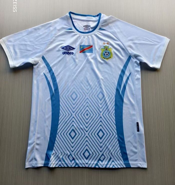 Fans Version 2026 Congo Away White/Blue Soccer Jersey Football Shirt
