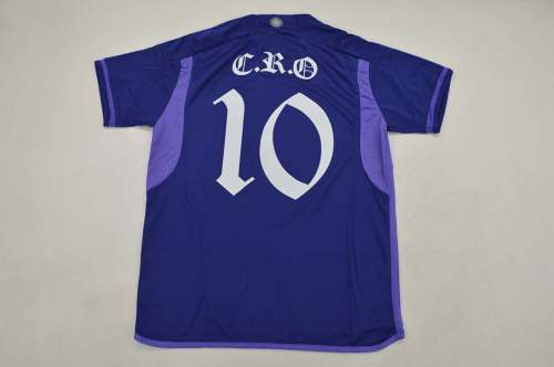 with FIFA World Champions Patch Retro Jersey 2022 Argentina CRO MODEL Away Purple Soccer Jersey Football Shirt