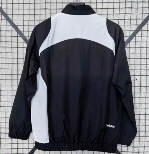2025-2026 PSG Black/White Soccer Windbreaker Jacket Football Jacket