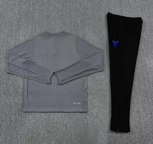 2025-2026 Barcelona Grey Soccer Training Sweater and Pants Football Kit
