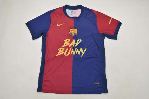 BAD BUNNY MODEL Barca Camisetas de Futbol Fans Version 2025-2026 Barcelona Home Soccer Jersey