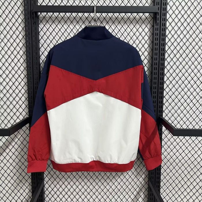 2025-2026 PSG White/Red/Dark Blue Soccer Windbreaker Jacket Football Jacket