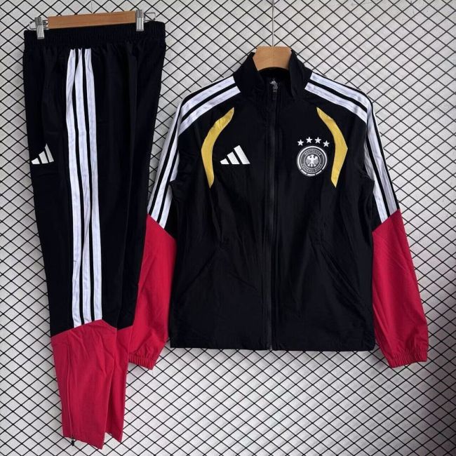 2026 Germany Black/Red/White Soccer Windbreaker Jacket Football Jacket and Pants