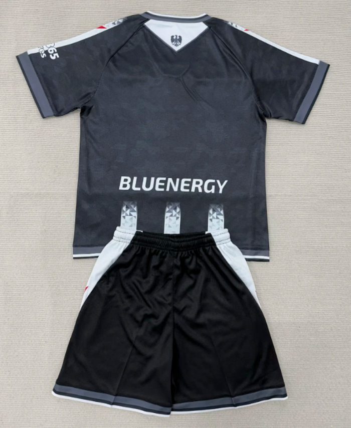 Youth Uniform Kids Kit 2025-2026 Udinese Home Soccer Jersey Shorts Child Venice Football Set