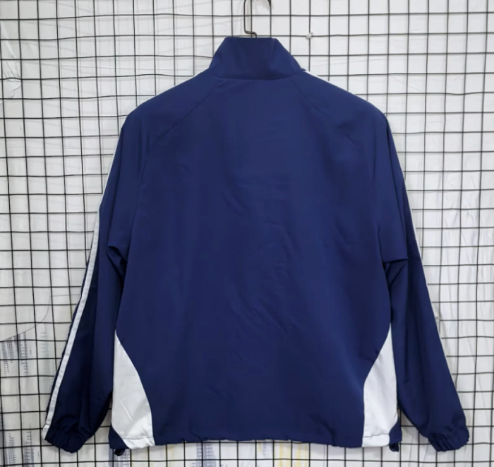 Retro Jacket 2010-2011 Real Madrid Dark Blue/White Soccer Windbreaker Jacket Football Jacket
