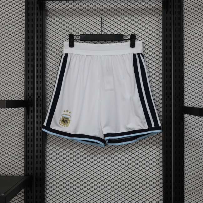 Player Version 2026 Argentina White Soccer Shorts Football Shorts
