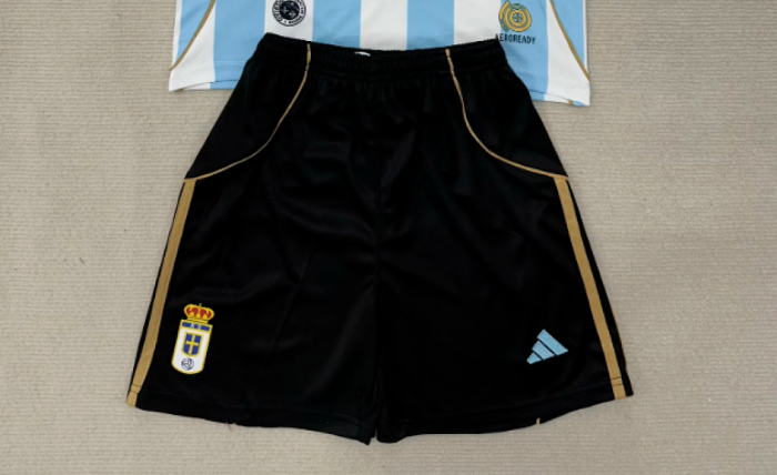 Fan Version 2025-2026 Real Oviedo Third Away Black Soccer Shorts Football Shorts