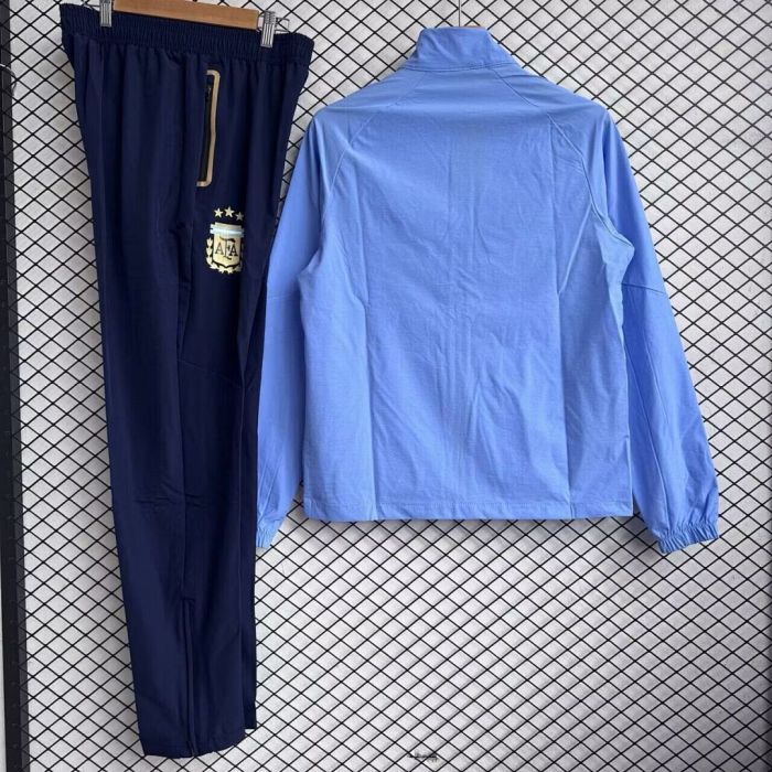 2025-2026 Argentina Blue Soccer Windbreaker Jacket Football Jacket and Pants