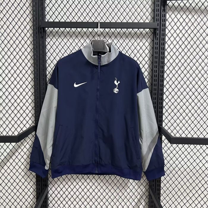 2025-2026 TOT Dark Blue/Grey Soccer Windbreaker Jacket Football Jacket