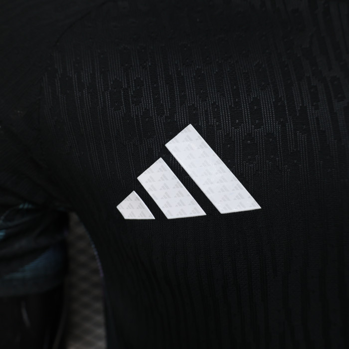with Golden Front Patch Player Version 2026 Argentina Black Goalkeeper Soccer Jersey Camisetas de Futbol