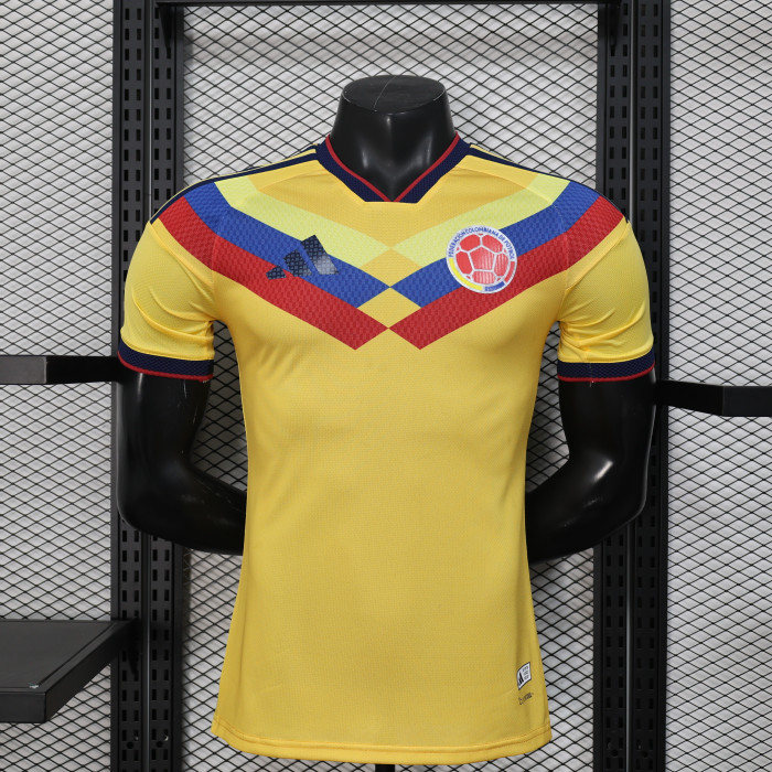 Player Version 2026 Colombia 90's Yellow Soccer Jersey Camisetas de Futbol