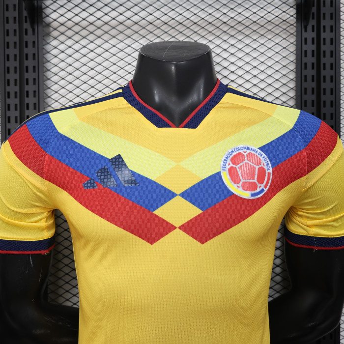 Player Version 2026 Colombia 90's Yellow Soccer Jersey Camisetas de Futbol