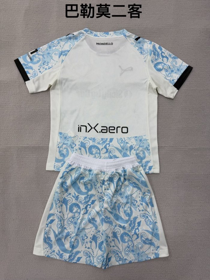 Youth Uniform Kids Kit 2025-2026 Palermo Third Away Soccer Jersey Shorts Child Football Set