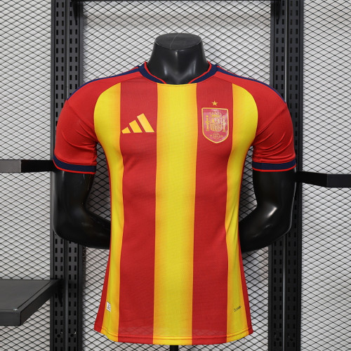 Player Version 2026 Spain Red/Yellow Soccer Jersey España Camisetas de Futbol