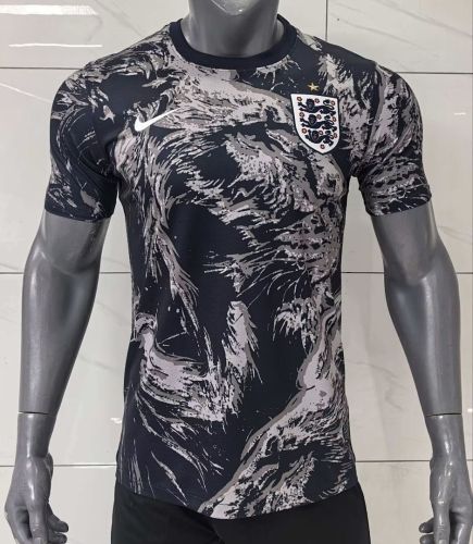 Player Version England 2026 Black/Grey Soccer Pre-match Jersey Football Shirt