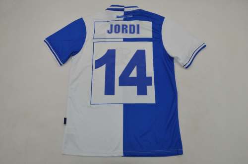 Retro Jersey 2000-2001 Deportivo Alaves JORDI 14 European Home Soccer Jersey Vintage Football Shirt