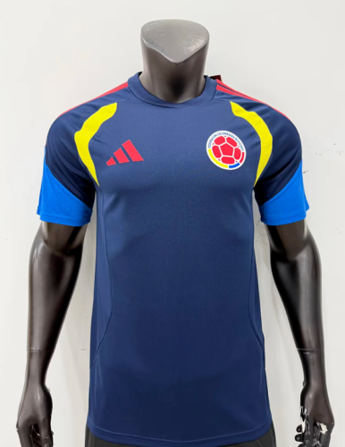 Player Version 2026 Colombia Dark Blue Soccer Training Jersey Camisetas de Futbol