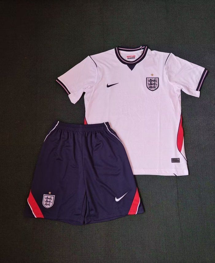Adult Uniform 2026 England Home Soccer Jersey Shorts Football Set