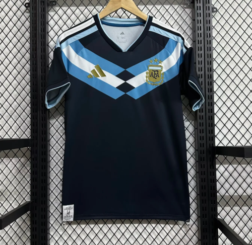 Fan Version 2026 Argentina Black 90's Model Soccer Jersey Football Shirt