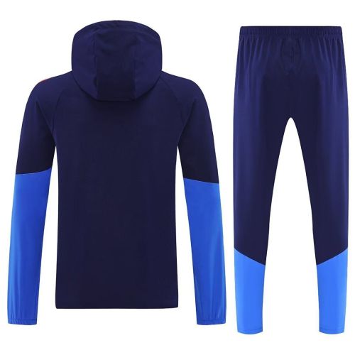 with Cap Adult 2025-2026 Colombia Dark Blue Soccer Jacket and Long Pants Football Tracksuit
