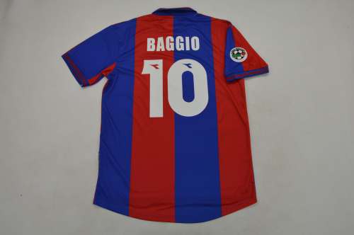 with Serie A Patch Retro Jersey 1997-1998 Bologna BAGGIO 10 Home Soccer Jersey Vintage Football Shirt