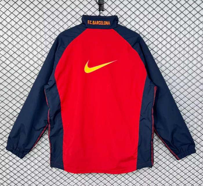 Retro Jacket 1998-2000 Barcelona Home Soccer Windbreaker Jacket Football Jacket