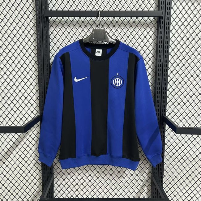2025-2026 Inter Milan Black/Blue Soccer Training Sweater