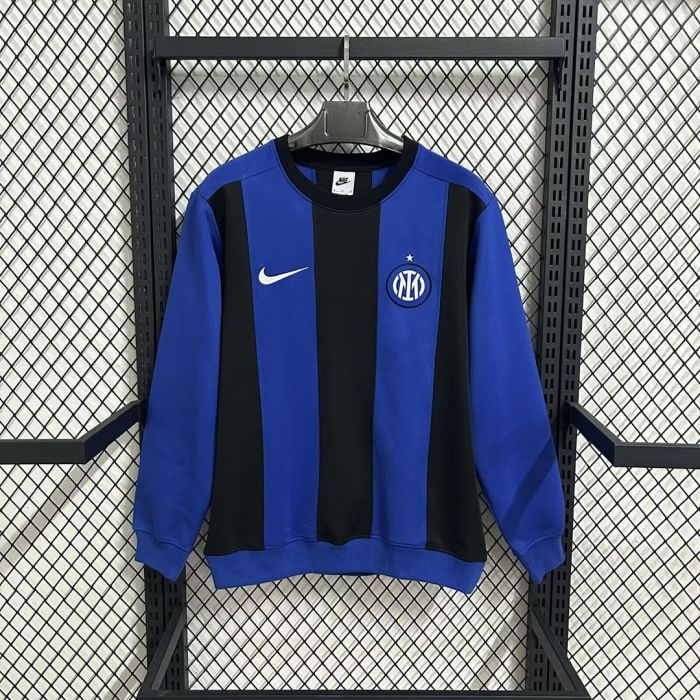 2025-2026 Inter Milan Black/Blue Soccer Training Sweater
