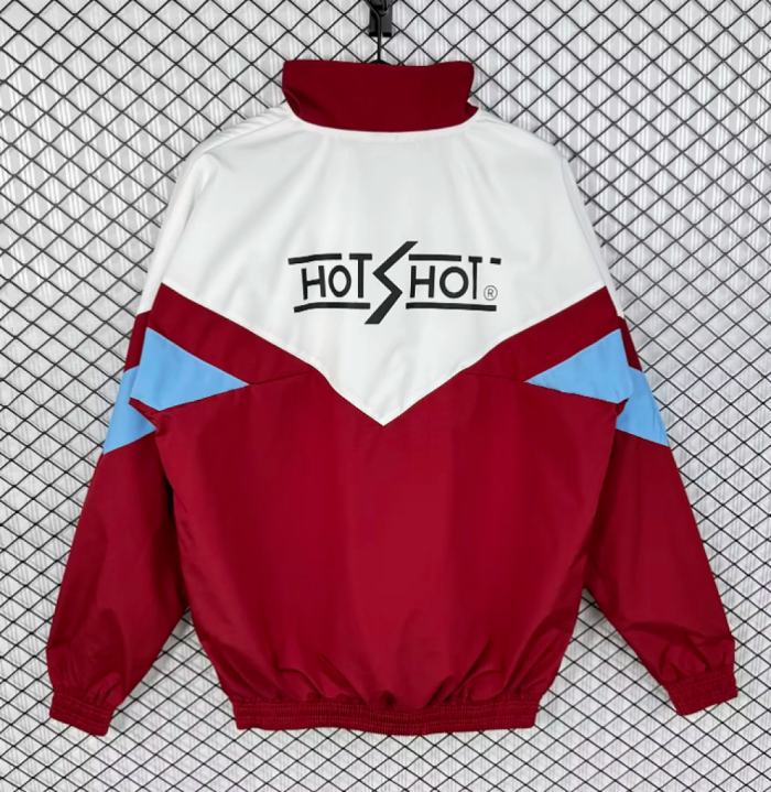 Retro Jacket 1993-1994 Sevilla White/Red Soccer Windbreaker Jacket Football Jacket