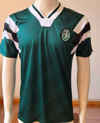 Retro Jersey 1990 Sporting Lisbon Green Soccer Jersey Vintage Football Shirt